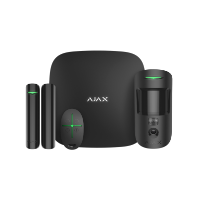 Ajax StarterKit Cam - Стартовый комплект системы безопасности с фотоверификацией тревог - Чёрный