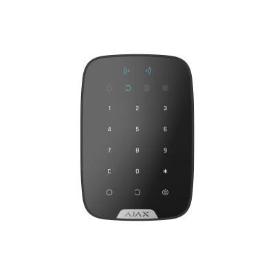 Ajax KeyPad Plus - беспроводная клавиатура с поддержкой защищенных бесконтактных карт и брелоков - Чёрный