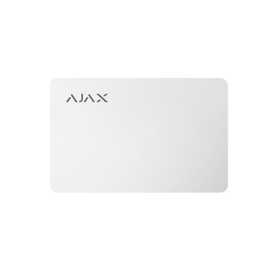 Ajax Pass - защищенная бесконтактная карта для клавиатуры - 10 шт. - Белый