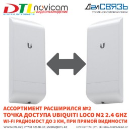 Появление Wi-Fi точек доступа - Ubiquiti LOCO M2 на складе dtl.kz
