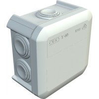 Распределительная коробка OBO Bettermann T40, влагозащищенная, IP 55, с уплотнителем, 90x90x52 мм