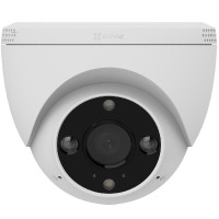 Ezviz H4 2K - купольная всепогодная IP камера в подъезд Wi-Fi и RJ45 - 3 Мп, 2.8 мм, 122°, до 512 ГБ, Микрофон, Динамик, ИК 30 м