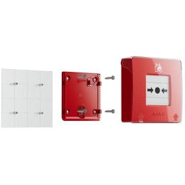 Ajax ManualCallPoint (Red) Jeweller - беспроводная настенная кнопка для активации пожарной тревоги вручную
