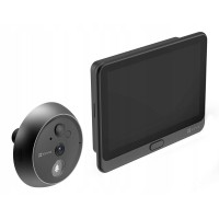 Ezviz HP4 - камера - домофон в дверной глазок с экраном Wi-Fi - 2 Мп, 2 мм, 155°, до 512 ГБ, 2.4 ГГц, Микрофон, Динамик, ИК 3 м, 4600 мАч