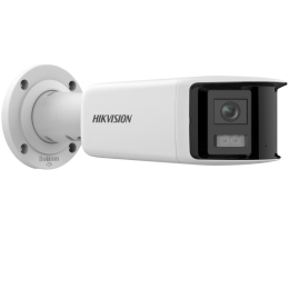 Hikvision DS-2CD2T47G2P-LSU/SL - уличная панорамная IP камера - 4 Мп - 2х2.8 мм - 180° - MicroSD до 512 Гб - Микрофон - Динамик - ColorVu