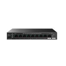 IP-Com G1110PF-8-120W - 10 портовый неуправляемый гигабитный PoE коммутатор, 8 PoE портов RJ45 1000 Мбит/с + 1 Uplink RJ45 1000 Мбит/с + 1 Uplink SFP
