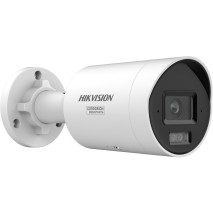Hikvision DS-2CD2047G3-LI2UY - уличная цилиндрическая IP камера - 4 Мп - 2.8 мм - 111.1° - MicroSD до 512 Гб - 2 микрофона - ColorVu 3.0 - Smart Hybrid Light