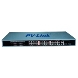 PV-Link PV-POE24G2F2 (ver.278) - 28 портовый коммутатор с 24 портами POE 10/100 Мбит